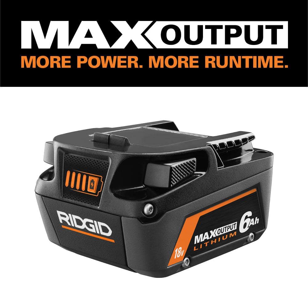 RIDGID: 18V 6.0Ah MAX Output Lithium-Ion Battery
