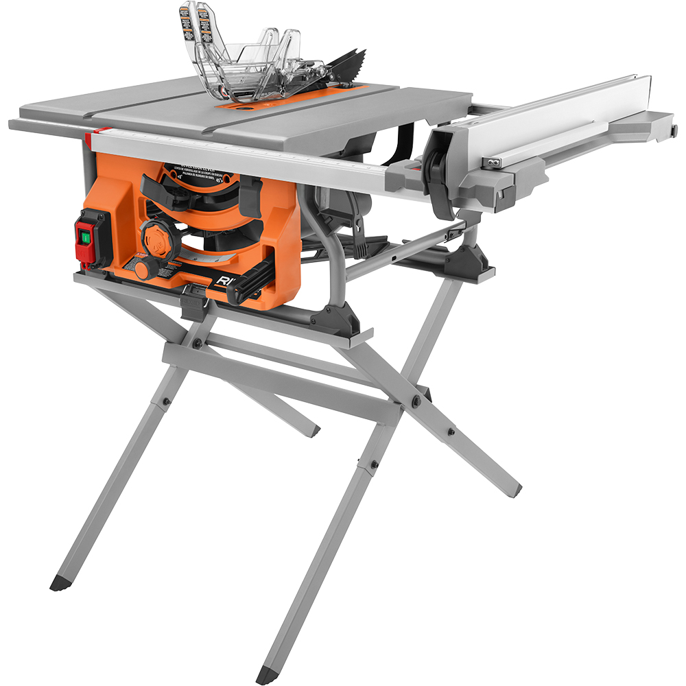 RIDGID: 15 Amp 10 in. Portable Jobsite Table Saw with Folding Stand