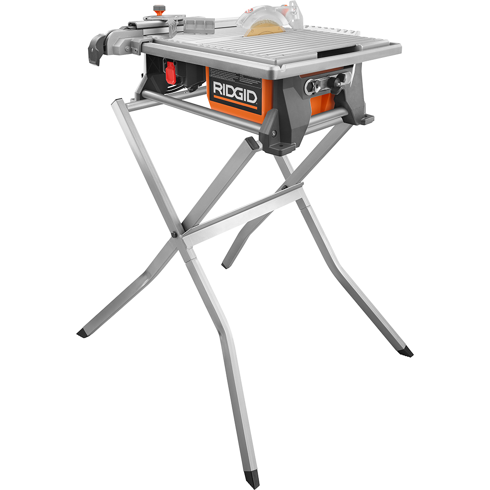 RIDGID: 6.5 Amp 7 in. Table Top Wet Tile Saw with Stand