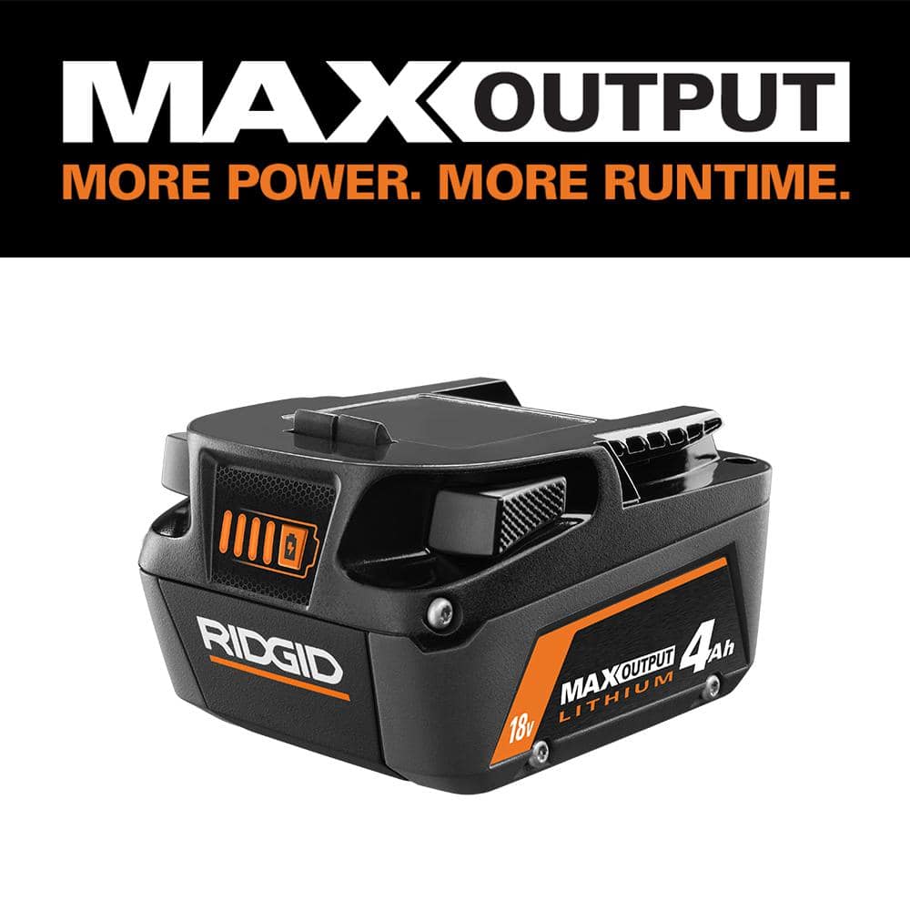 RIDGID: 18V 4.0 Ah MAX Output Lithium-Ion Battery